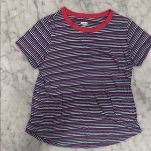 Old Navy Rainbow Striped T-Shirt (Size XS)